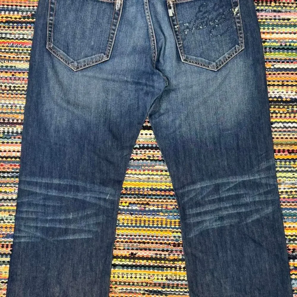 Vintage Y2K Ed Hardy Denim by Christian Audigier Bootcut Flared Blue Denim Jeans